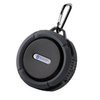 DRFUNDA Wireless Bluetooth 3.0 Waterproof Outdoor Shower Speaker Suction Cup Mic Hands Free Speaker Black