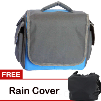 Eleven Tas Kamera Cute - Biru + Gratis Rain Cover