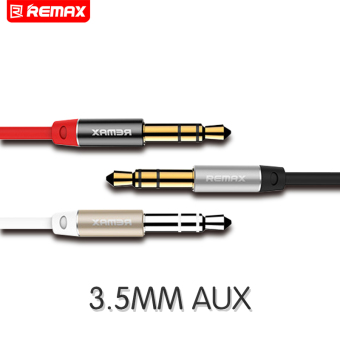 Remax 2m Universal AUX Audio Cable Male To Male Extension Gold Plated AUX Cable For iPhone Headphone (White) intl
