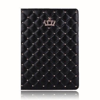 Tokomuda Elegance Crown Leather Book Cover untuk iPad 2 3 4 - Hitam