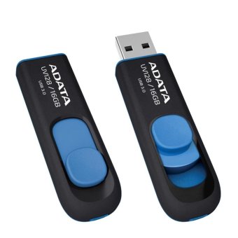 ADATA DashDrive Series UV128 16GB 16G USB 3.0 Flash Drive, Black/Blue