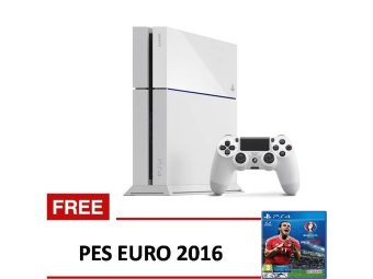 Sony PS4 Garansi Resmi Sony 500GB - Putih + Gratis Pes EURO 2016