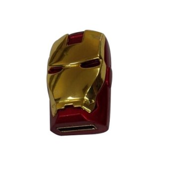 Best CT 8GB Iron Man Helmet USB 2.0 Flash Drive Merah/Emas