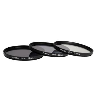 Andoer 62mm Fader ND Filter Kit Neutral Density Photography Filter Set (ND2 ND4 ND8) for Nikon Canon Sigma Sony DSLRs - intl