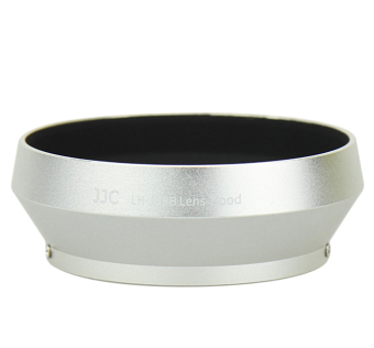JJC LH-J48B silver Professional Lens Hood for Olympus 17mm 1.8 Black Zuiko Lenses Replaces Olympus LH-48B - intl