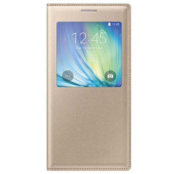 Flip Cover Samsung Galaxy A3 / A310 2016 Flip Fiew Cover - Gold