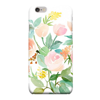 Indocustomcase Rose Mint Cover Hard Case for Apple iPhone 6 Plus