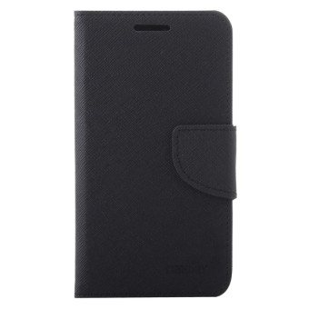 SUNSKY Leather Cover with Magnetic Buckle and Holder and Card Slots for Samsung Galaxy J1(2016) / J120 (Black)