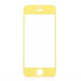 Tempered Glass Film Quality Colorful Real Screen Protector for iPhone 5 5S Yellow