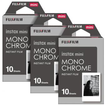 Fujifilm Instax Mini Instant 30 Film Monochrome for 7s 8 25 50s 70 90 / Polaroid 300 / SHARE SP-1, 2 & Sofort