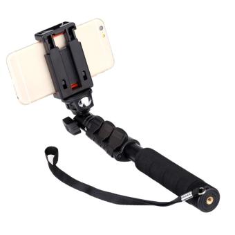 C-088 Extendable Handheld Tripod Monopod Adapter Self Held with Phone Clip for iPhone 5S 6 DSLR Camera - intl