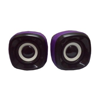 Advance Speaker USB Duo-040 - Hitam-Ungu