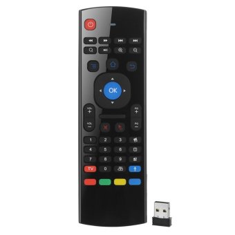 JUSHENG MX3 2.4GHz Mini Wireless Remote Keyboard Mouse with IR Learning,3-Gyro + 3-Gsensor for Google Android TV Box, IPTV, HTPC, Windows, MAC OS, PS3 - intl