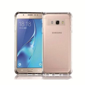 Case Anticrack Case / Anti Crack Case / Anti Shock Case for Samsung Galaxy A710 / A7 2016 - Fuze / Fyber - Dark Grey Transparan
