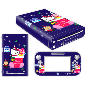 Bluesky Hello Kitty Nintendo Wii U Skin NEW CARBON FIBER system skins faceplate decal mod (Intl)