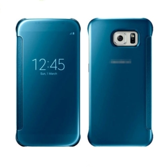 Samsung Flip Cover For Samsung S-View Clear Galaxy S6 edge - Biru