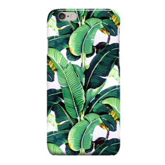 Indocustomcase Banana Forest Apple iPhone 6 plus Cover Hard Case - Hijau