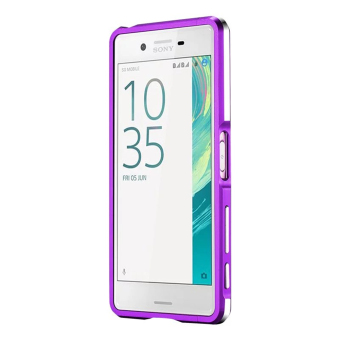 Xperia X Metal Bumper,DAYJOY Dual Color Premium Aluminum Shockproof Metal Bumper Frame case with Lanyard for Sony Xperia X(PURPLE) - intl