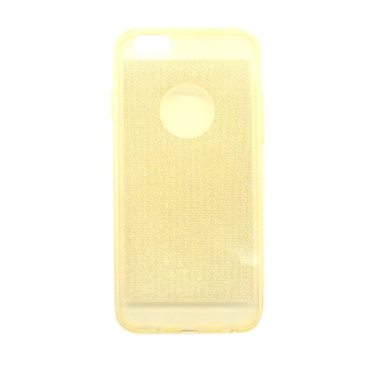 Moonar Thin Flash powder Semitransparent TPU Soft case for iPhone 6 (Yellow)