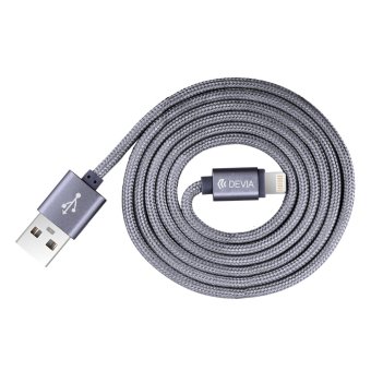 DEVIA MFI Certified Braided Lightning 8pin Charge Sync Cable for iPhone iPad iPod - Black