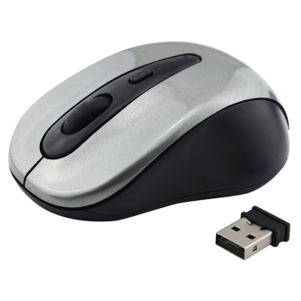 Cocotina Useful Cordless USB Receiver Wireless 2.4G Optical Mouse for Laptop PC Computer – Grey
