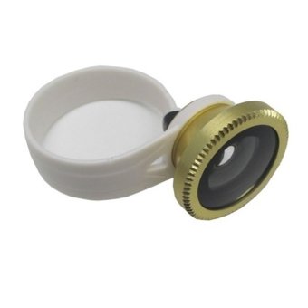 Lesung Universal Circle Clip Fisheye Lens 180 Degree for Smartphone - LX-C001 - Emas