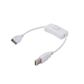 USB Cable with Switch Power Control for Raspberry Pi Arduino USB On Off Toggle White - intl