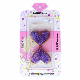 Fashion Case Gliter Love Casing for iPhone 5 / 5s - Purple