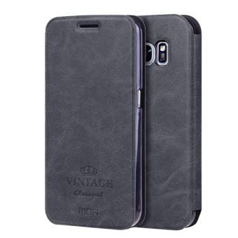 MOFI VINTAGE for Samsung Galaxy S7 / G930 Crazy Horse Texture Horizontal Flip Leather Case with Card Slot & Holder(Black)  - intl