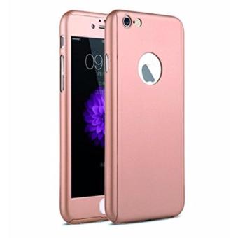 Hardcase Case 360 Iphone 6+/6 Plus Casing Full Body Cover - Rose Gold + Free Tempered Glass