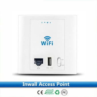 300Mbps in-wall Hotel Wifi AP, in Wall Access Point, Wall Wifi AP with 24V POE, Support VLAN and AC Function(White) - intl