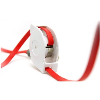 2 In 1 Retractable Usb Quality TPE Wire Connector USB Charge SyncData Cable For IPhone & Micro For Samsung HTC (Red) - intl