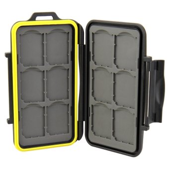 JJC MC-SD12 Water-Resistant Anti-shock Storage Holder Memory Card Case for 12 SD cards - intl