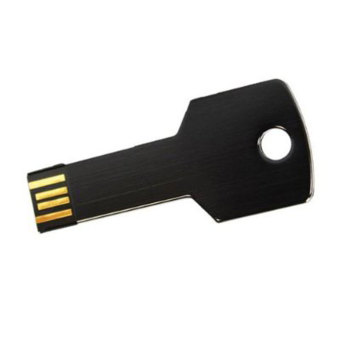niceEshop 8GB Metal Stainless Steel Key Shape USB 2.0 Flash Drive (Black)