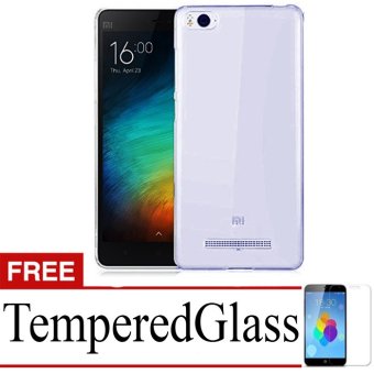 Case Ultrathin Soft Case for Xiaomi Mi4C - Abu-abu Clear + Gratis Tempered Glass