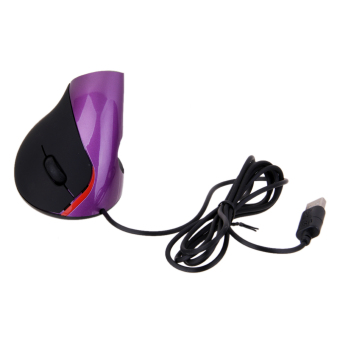 BolehDeals BolehDeals Wired Ergonomic Vertical Optical USB Mouse 5D Mouse For PC Laptop Purple