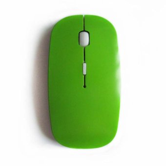 2.4 GHz Slim Wireless Optical Mouse Ultra Thin Mice (Green) - Intl