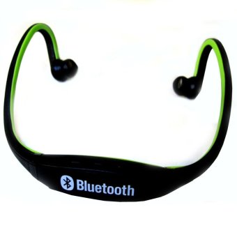 Wireless Sports Bluetooth Headset - BTH-404 - Hitam-Hijau