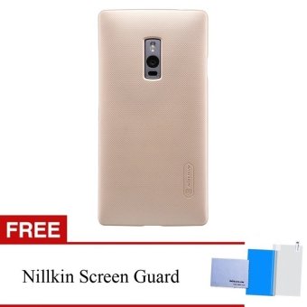 Nillkin Frosted Shield Hard Case untuk One Plus 2 (A2001) - Emas + Gratis Nillkin Screen Protector