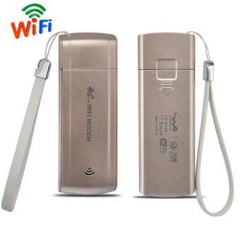 FLORA saku 4G FDD LTE EVDO Hotspot WIFI Router USB Modem WIFI Router nirkabel (Gold)- International