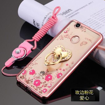 For Huawei Nova 5.0\" inch Case Luxury 3D Soft Plastic Case Coque For huawei nova Silicon Glitter Rhinestone Cover Stand Cover (Color-2) - intl