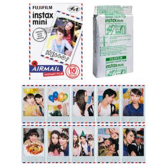 Fujifilm Instax Mini Airmail Instant 10 Film for Fuji 7s 8 25 50s 70 90/ Polaroid 300 Instant Camera/ Share SP-1