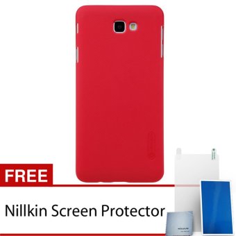 Nillkin For Samsung Galaxy J5 Prime Super Frosted Shield Hard Case Original - Merah + Gratis Anti Gores Clear