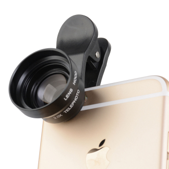 ZUNCLE Phone special effects lens excellent tool for selfie 17mmX2.0 extended distance lens(metal lens hood and clip are included)