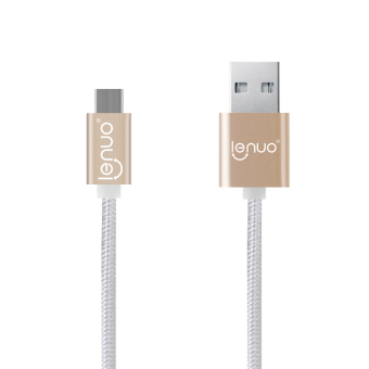 Lenuo 120cm 3A USB C Cable Type C USB 3.1 Nylon Conversion Speed Data Charger Cable for Nexus 6P Nexus 5x LG G5 OnePlus 3 (Silver)