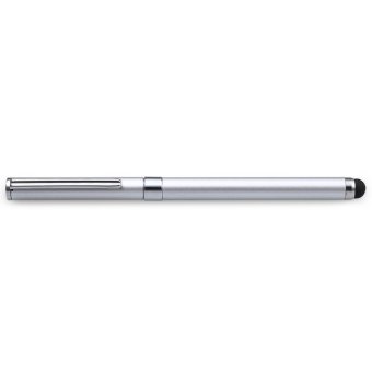 TimeZone 2 in 1 Mini Capacitive Touch Pen Stylus Screen Built-in Ball-point for Meeting (Silver)