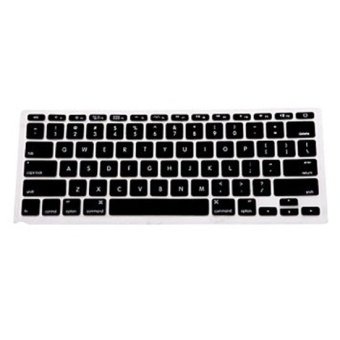 Silicon Solid Color Keyboard Cover Protector Skin for Macbook Air 11.6 Inch - Hitam