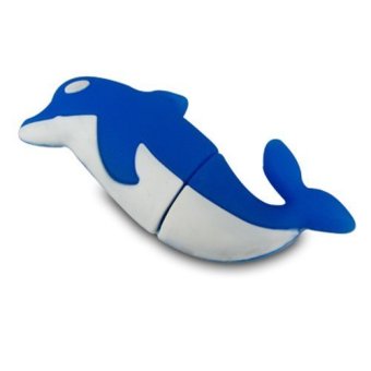 Cute Dolphin Design 64GB USB Flash Drive (Blue)