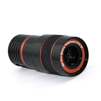 LaCarla Universal Tele Lens Zoom 8x Model Jepit - Hitam