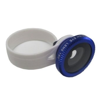 Lesung Circle Clip Fisheye Lens 180 Degree for Smartphone - LX-C001 - Biru